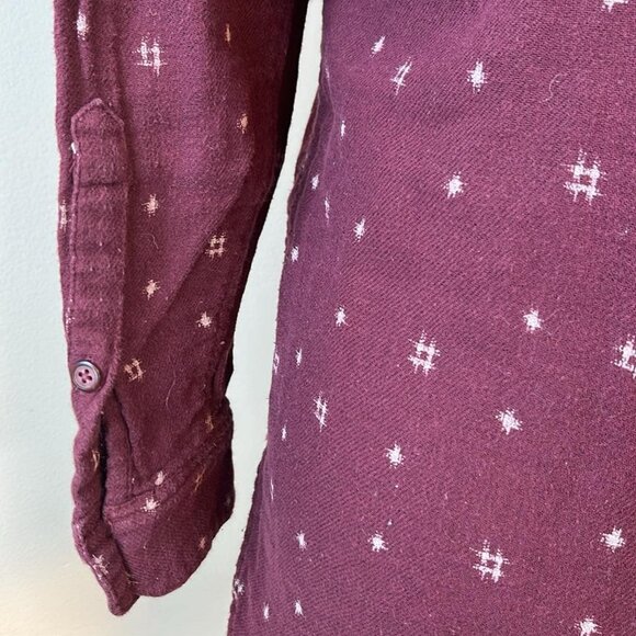 Madewell Burgundy Flannel XXS Top Warm Cozy Casual Hipster Stylish Rodeo Lagenlo - Picture 8 of 13